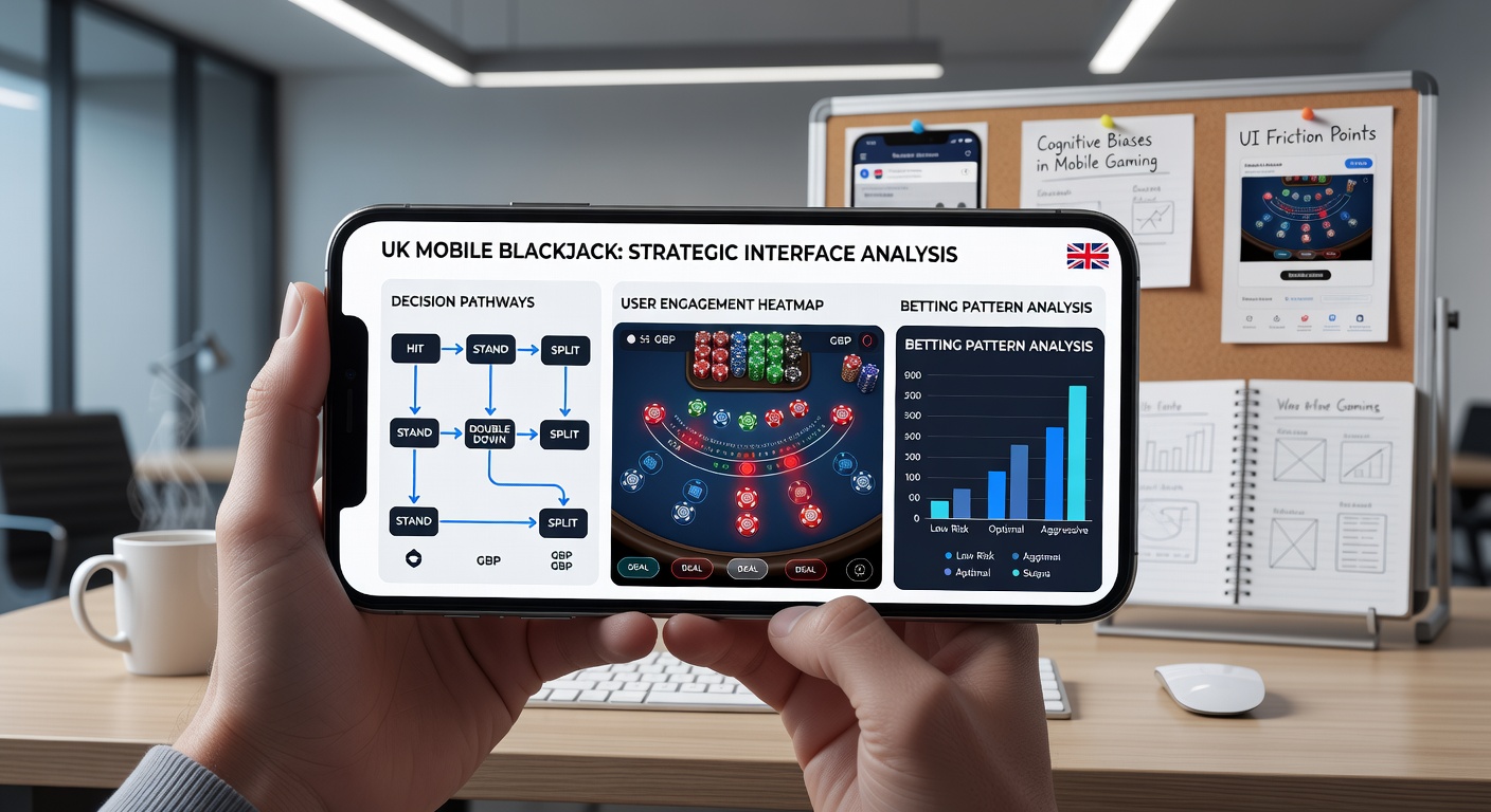 Close-up of mobile blackjack strategy prompt and probability overlay during gameplay