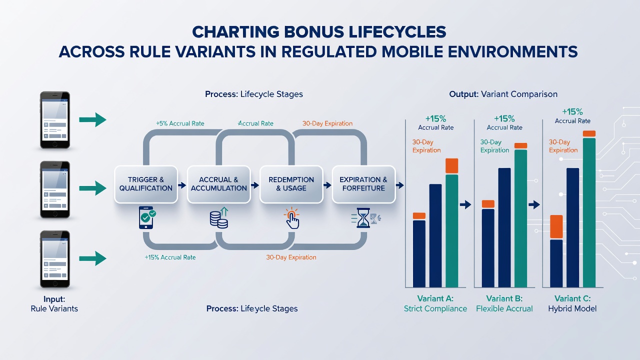 Diagram illustrating how different blackjack rule variants affect bonus wagering completion rates in mobile environments