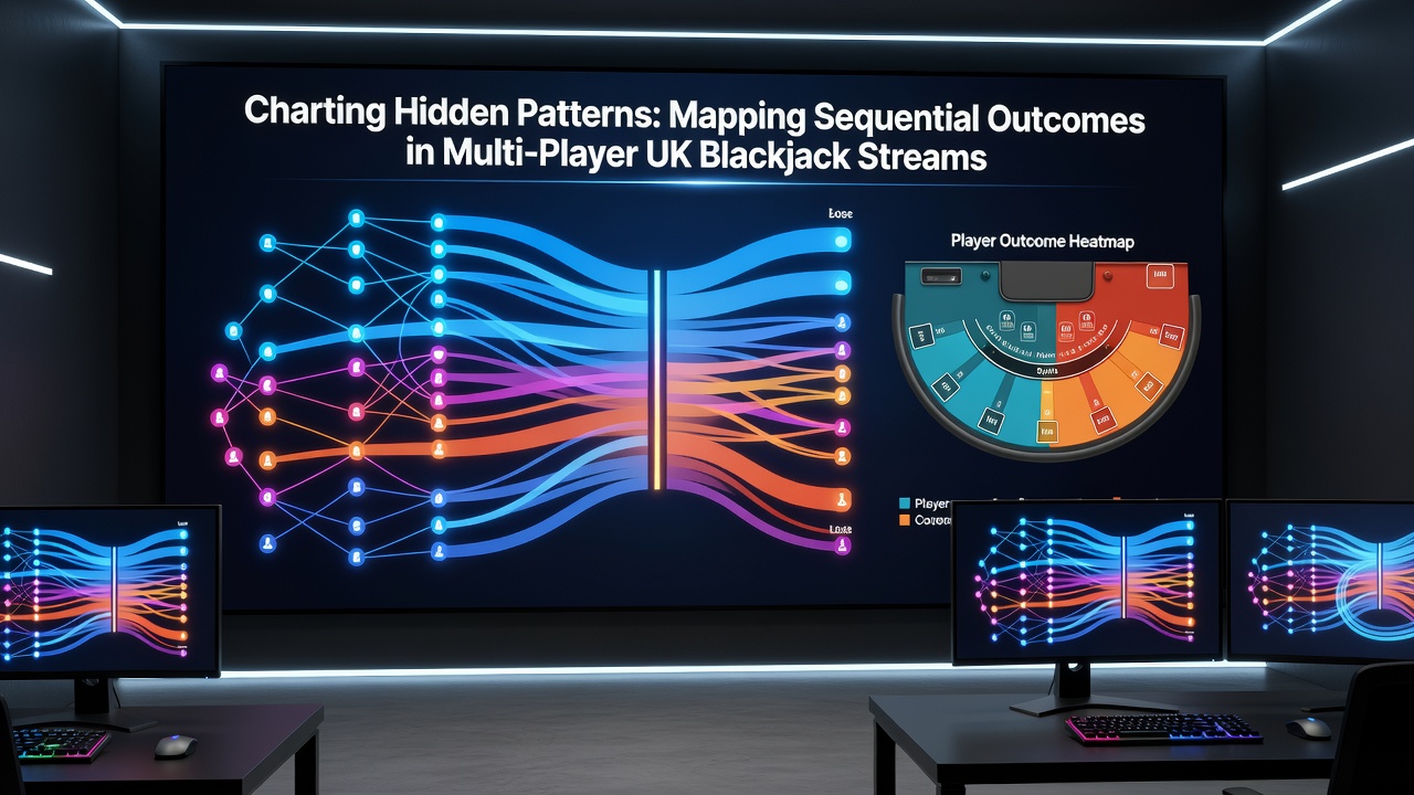 Detailed chart showing mapped sequential outcomes and probability transitions from multi-player blackjack sessions
