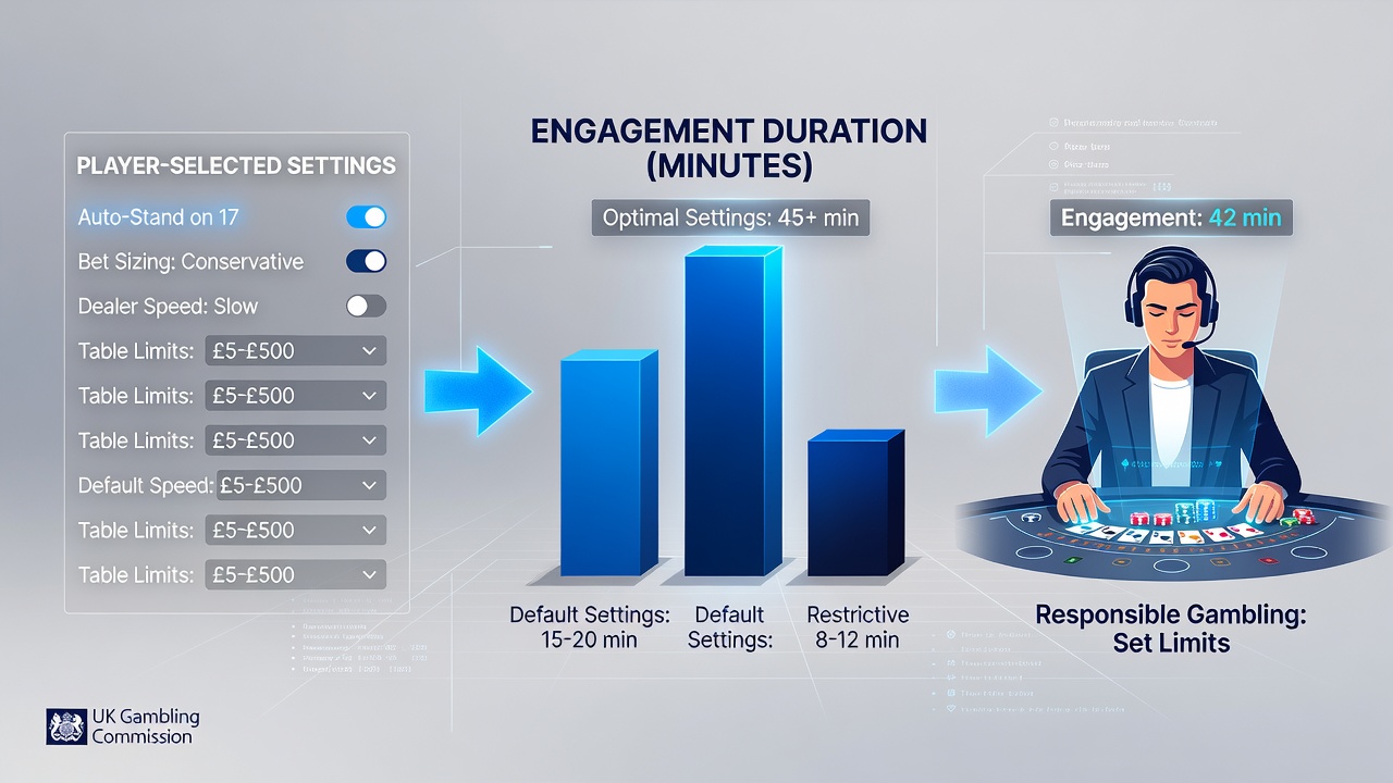 Close-up view of blackjack autoplay and session timer controls in regulated software