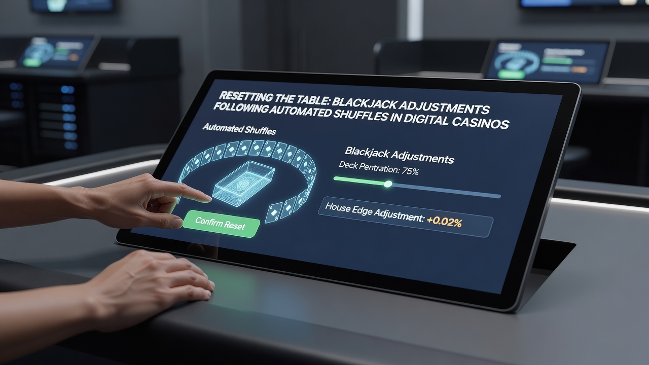 Live dealer using an automated shuffler during an online blackjack session