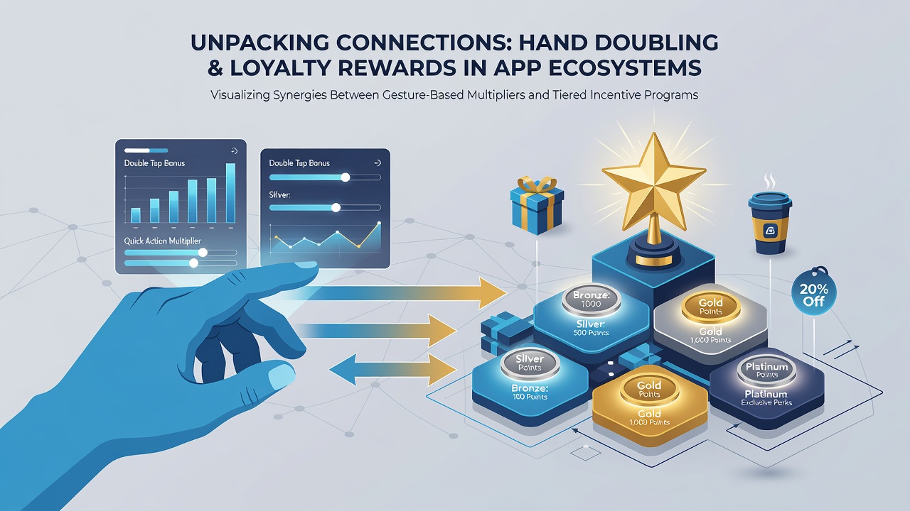 Analytics dashboard displaying correlations between doubled hands and loyalty tier advancements in a gaming app
